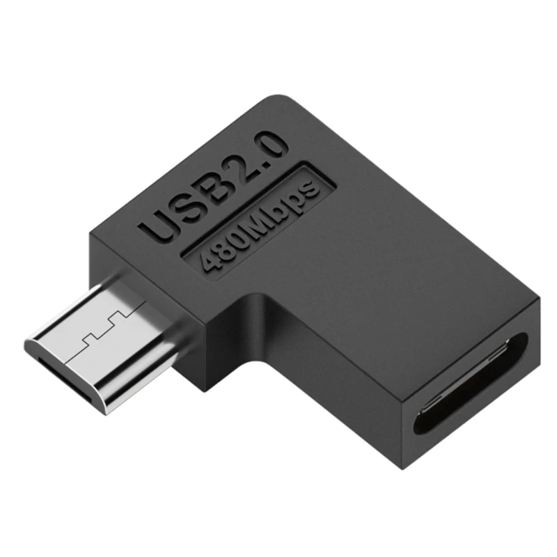 Переходник с USB Type C Мама на Micro папа 90/180 градусов