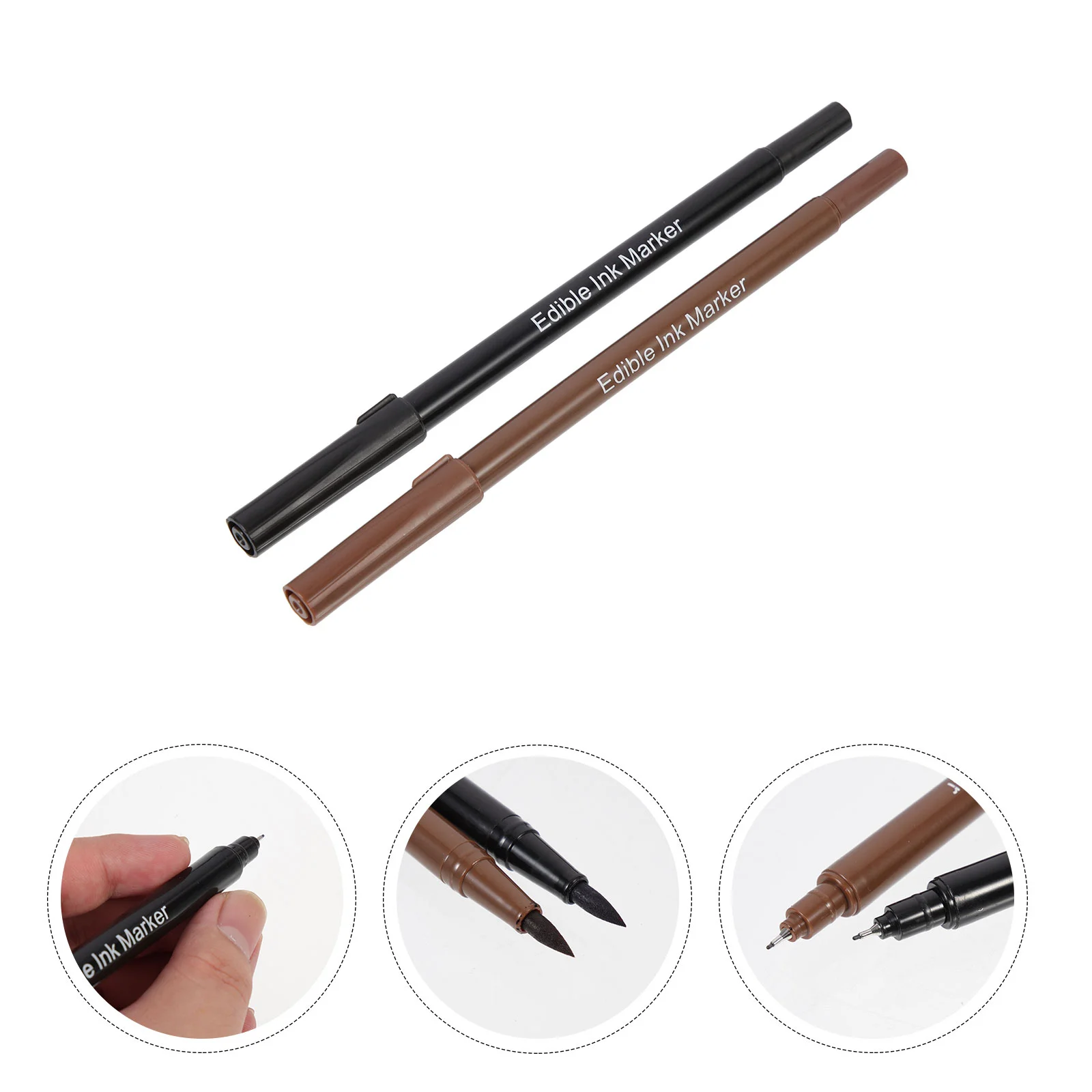 

Baking Pen Double-tips Food Pens Decorating Tool Cake Coloring Markers Supplies Black For