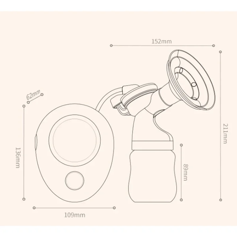BXA DSP-8001 Одинарный/двойной электрический молокоотсос для массажа груди 3 режима