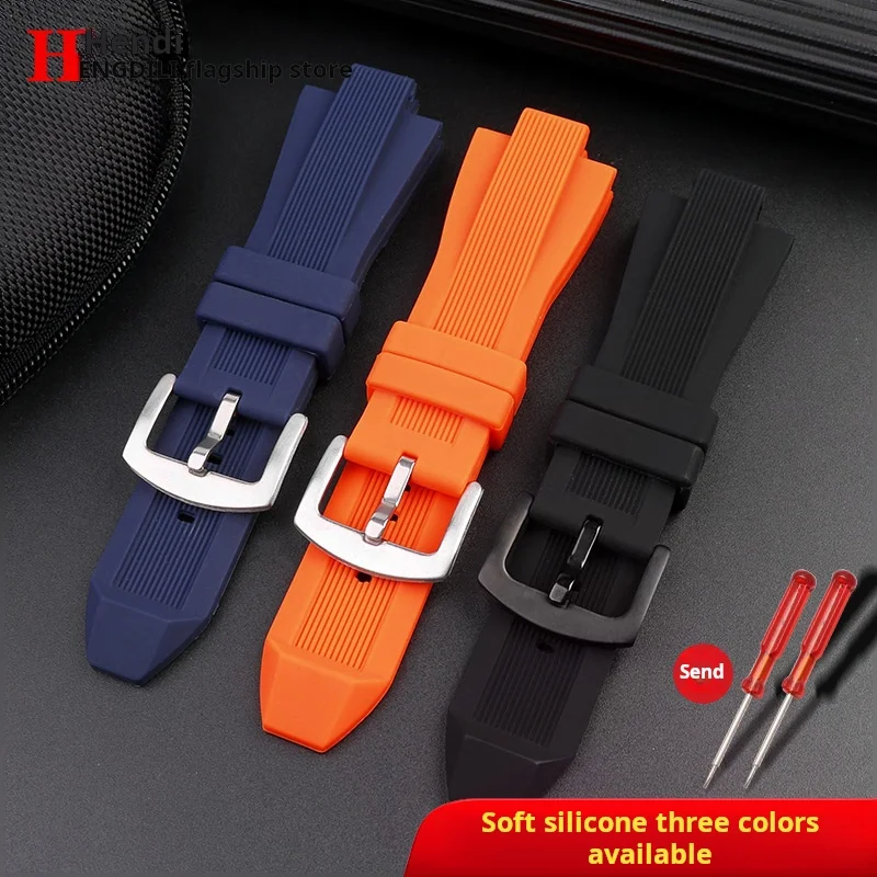 Фото Для Michael Kors MK8184 MK8152 MK9020 MK8730 MK8761 8295 8296 8445 Мужской ремешок для часов MK Силиконовый ремешок для часов Резиновый мягкий браслет №3