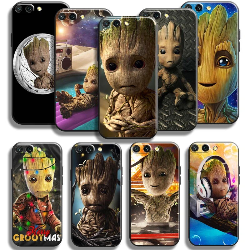 

Marvel Groot Phone Case For Xiaomi Mi 11 Mi 11 Lite For Xiaomi 11 Lite 5G Black Liquid Silicon Funda Silicone Cover Back