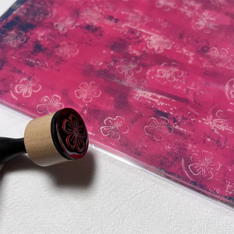 Набор для штамповки и печати гелевой пластины монопокрасочный набор рукоделия