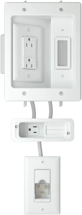 in- Cable Management Kit for Mounted TV & Soundbar - Includes Soundbar & TV Wire Management - Conceals Power, HDMI, Opti