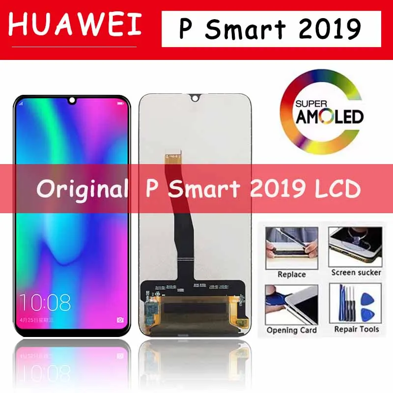 Внешний дисплей для Huawei P smart 2019 ЖК-дисплей с сенсорным экраном оптовая цена