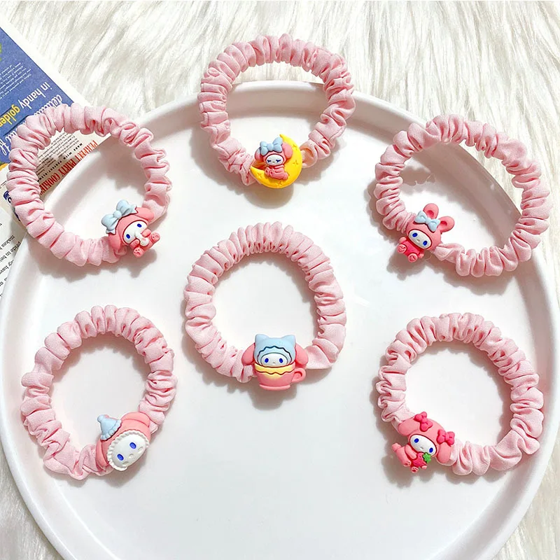

Kawaii Sanrioed кольцо для волос с изображением большого кишечника Милая Мелодия Коричный курол мультяшная повязка для волос аксессуары для волос...