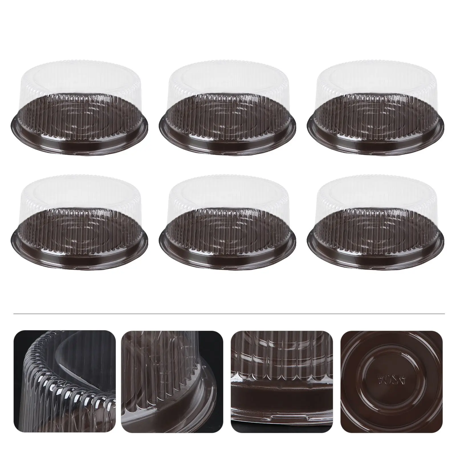 

10Pcs 8 Inch Transparent Plastic Cake Pastries Box Cupcake Muffin Dome Holders Cases Boxes Cups