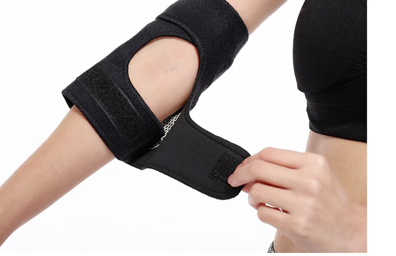 

1Pair Self-heating Tourmaline Elbow Pad Self-adhesive Elbow Support Brace Sleeve Health Care Arthritis Protector For Men & Women