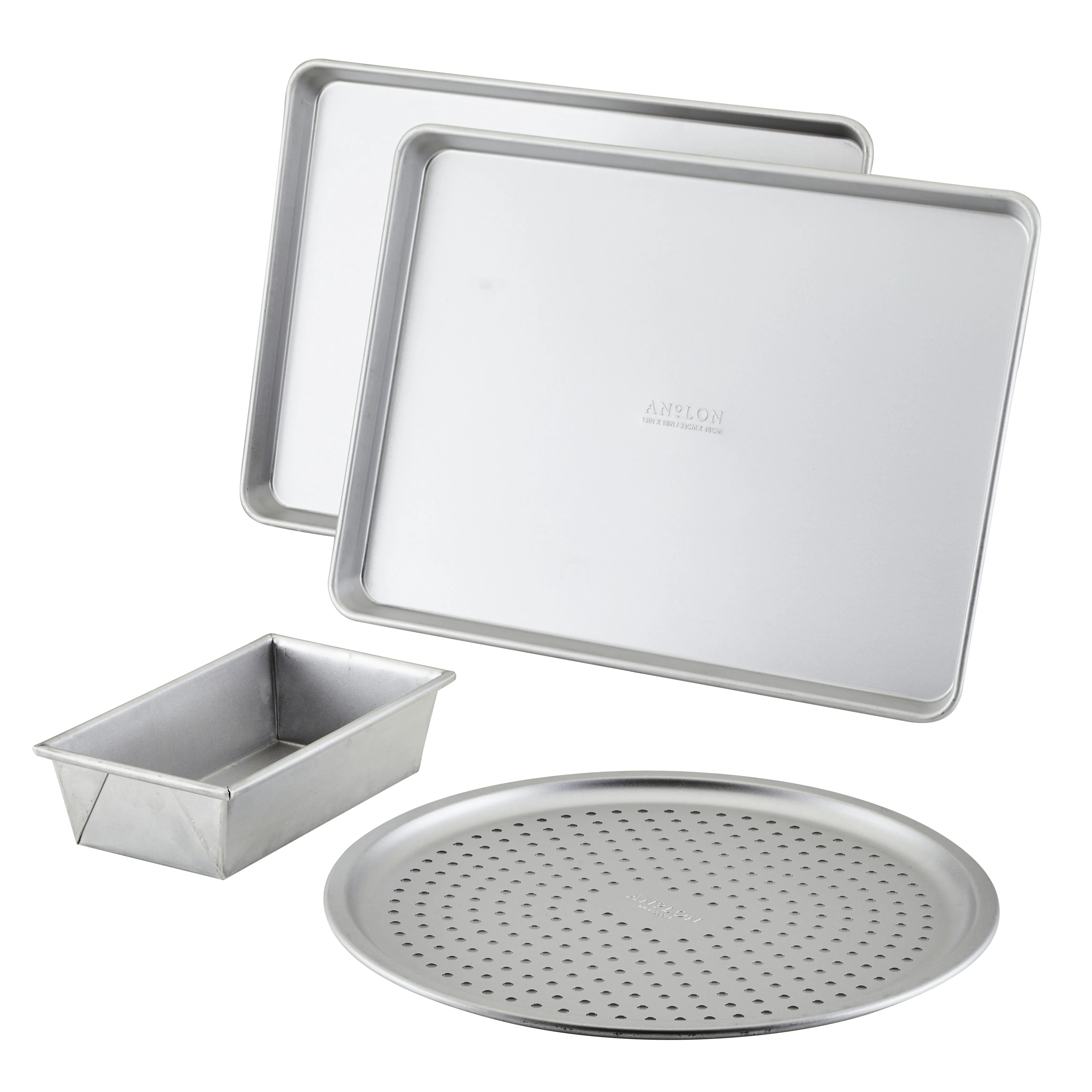 

Pro-Bake Bakeware Aluminized Steel 4-Piece Bakeware Set, Silver