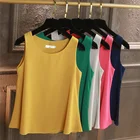 100% оригинал YUANYU Новое поступление Повседневная Блузка без рукавов Высококачественная шифоновая рубашка свободная плюс размер 6XL женская блузка с круглым вырезом