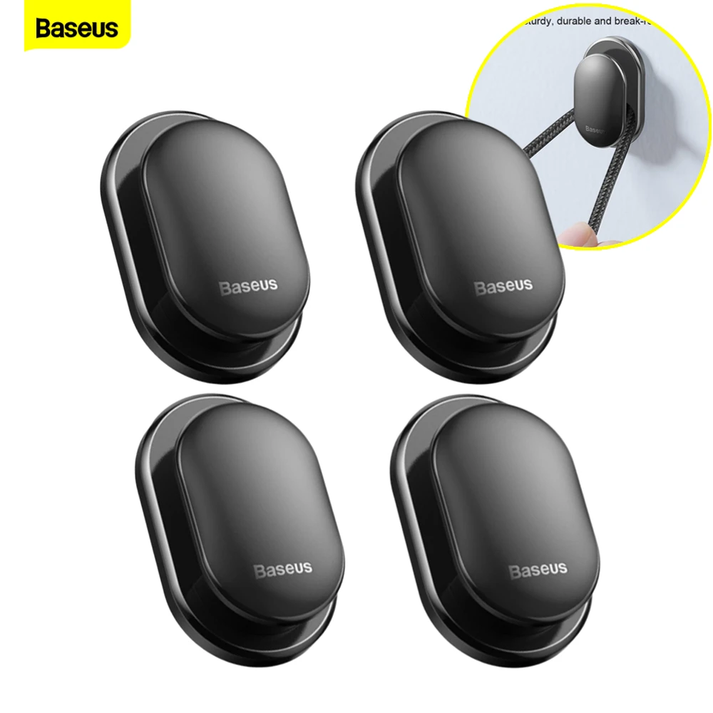 

4 шт., автомобильные Крючки-Вешалки для USB-кабелей и наушников