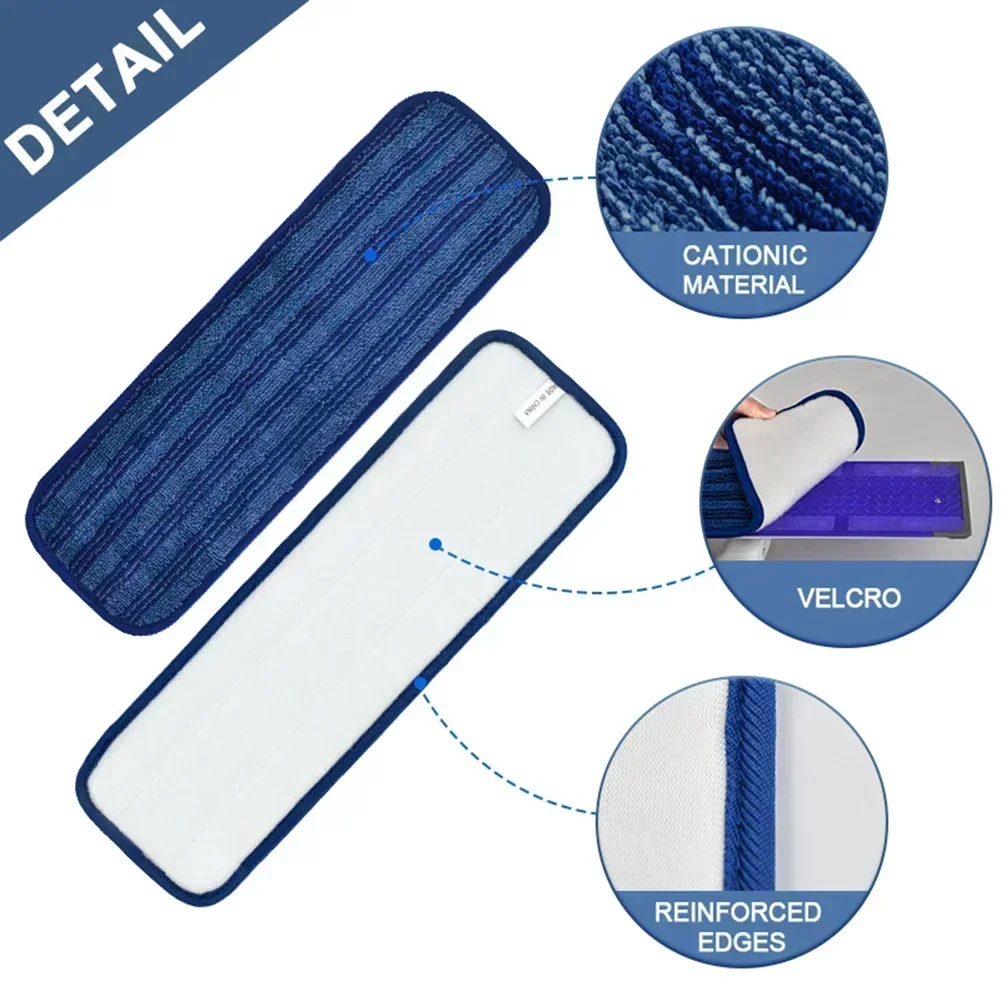 4 шт. многоразовые подушечки для швабры PowerMop из микрофибры сменные моющиеся