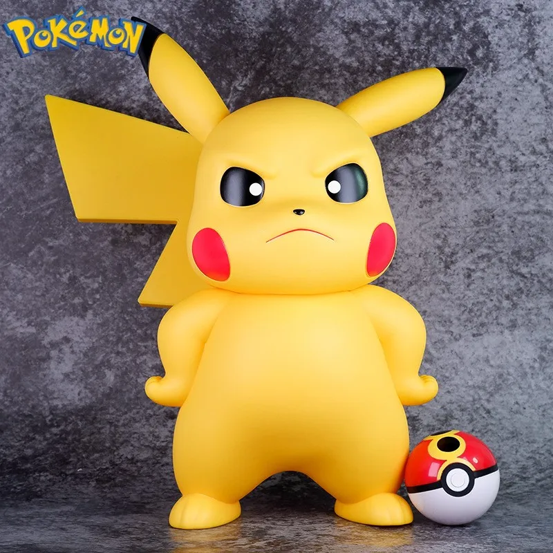 

39cm Anime Pokemon Cute Pikachu Pvc Action Figure Kawaii Game Statue Collectible Pvc Model Kids Toys Doll Gifts For Kids