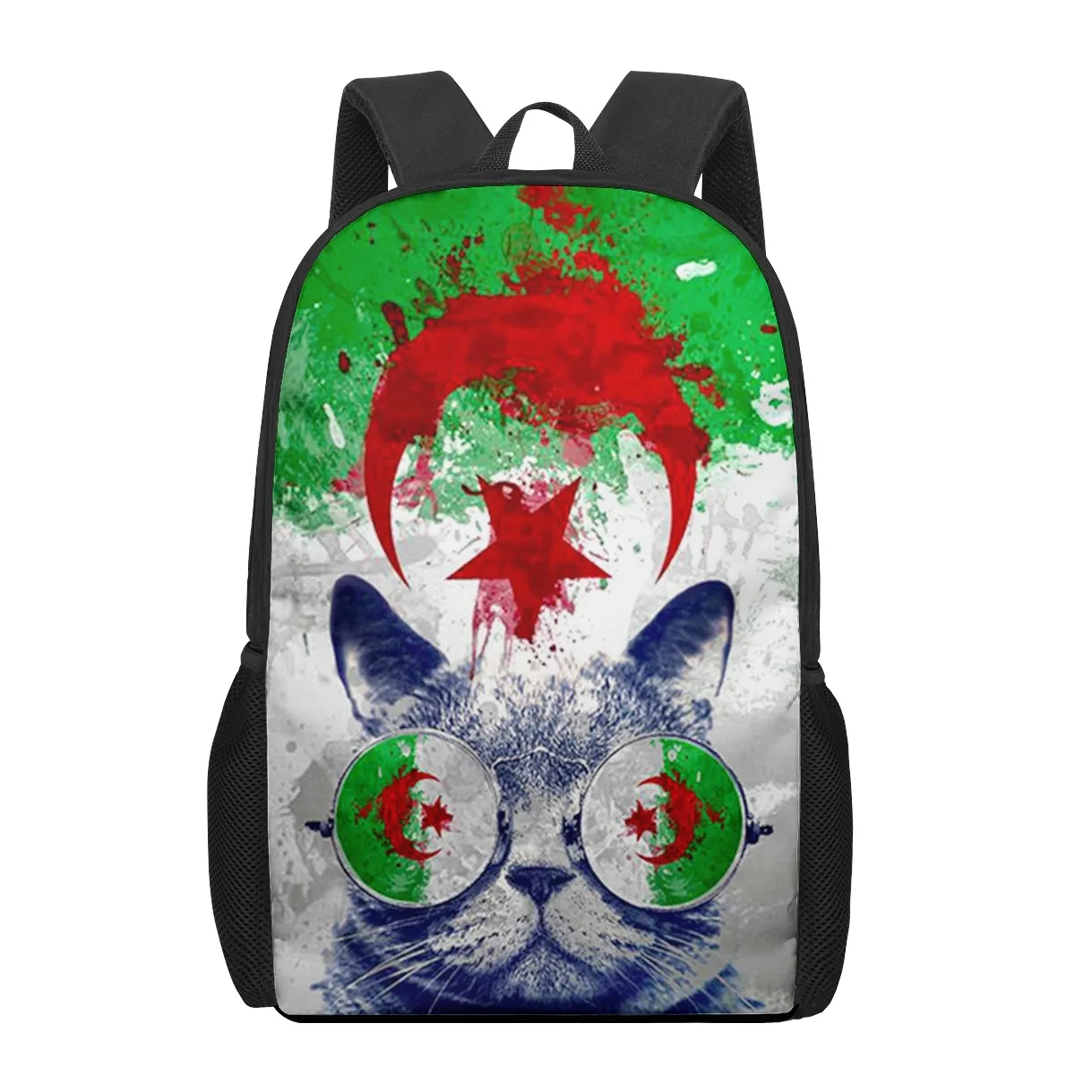 "Детский школьный портфель с флагом Алжира для малышей, детский рюкзак с принтом, школьная сумка на плечо для мальчиков и девочек, сумки для к..."