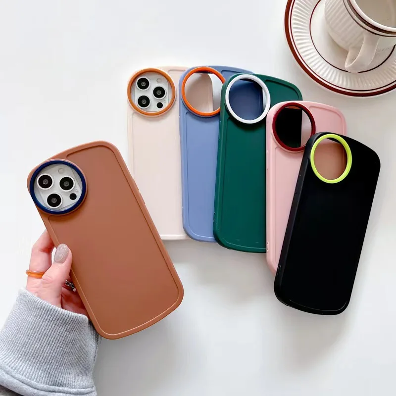 

PUNQZY Summer Phone Case For iPhone 13 12 MINI 11 PRO MAX XR XS 7 8 PLUS Round Lens All-Inclusive Drop Protection Soft TPU Cover