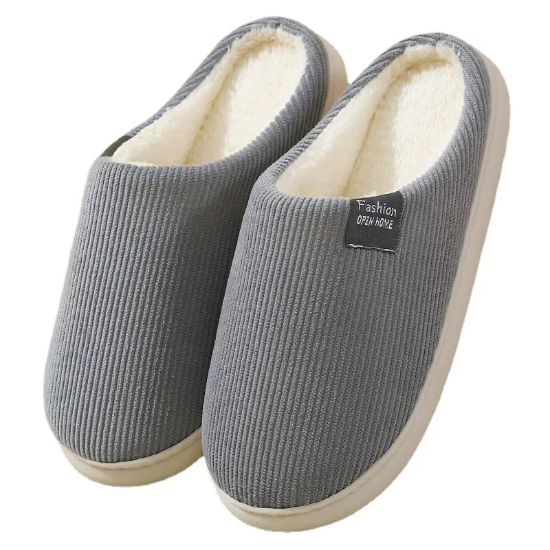 

Хлопковая обувь; Теплые тапочки для женщин; Сезон осень-зима; Новинка; Домашняя обувь из плюша на толстой подошве; Домашние теплые Нескользящие пушистые шлепанцы для мужчин