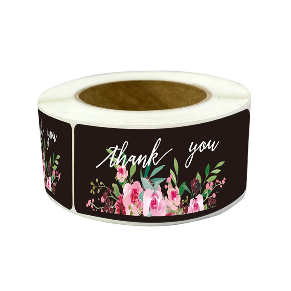 

Розовые наклейки "Спасибо за ваш заказ", 120 шт.