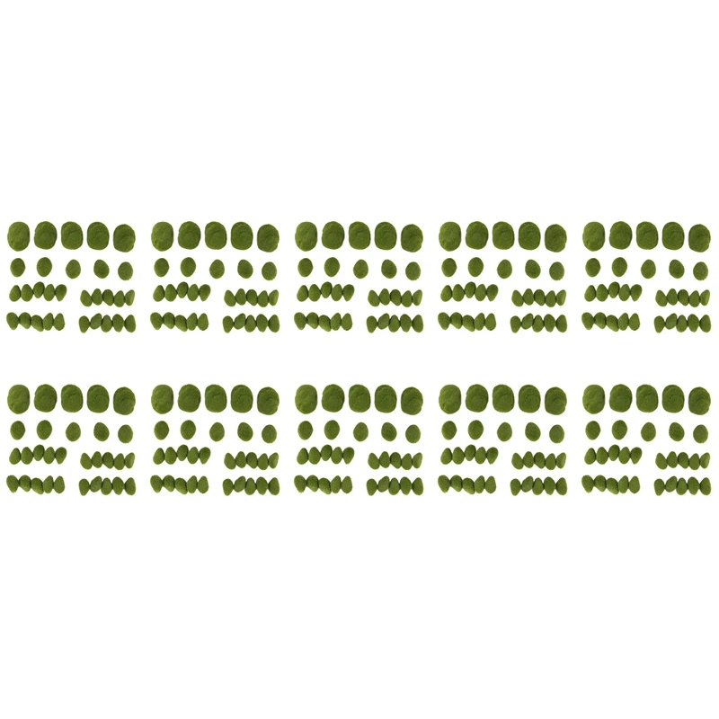 

300PCS 3 Size Artificial Moss Rocks Decorative, Green Moss Balls,For Floral Arrangements Gardens And Crafting