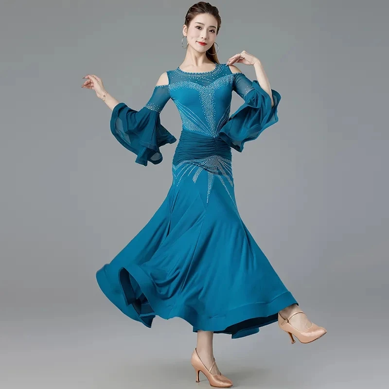 Новинка 2024 платье для современных танцев национальный стандарт вальса