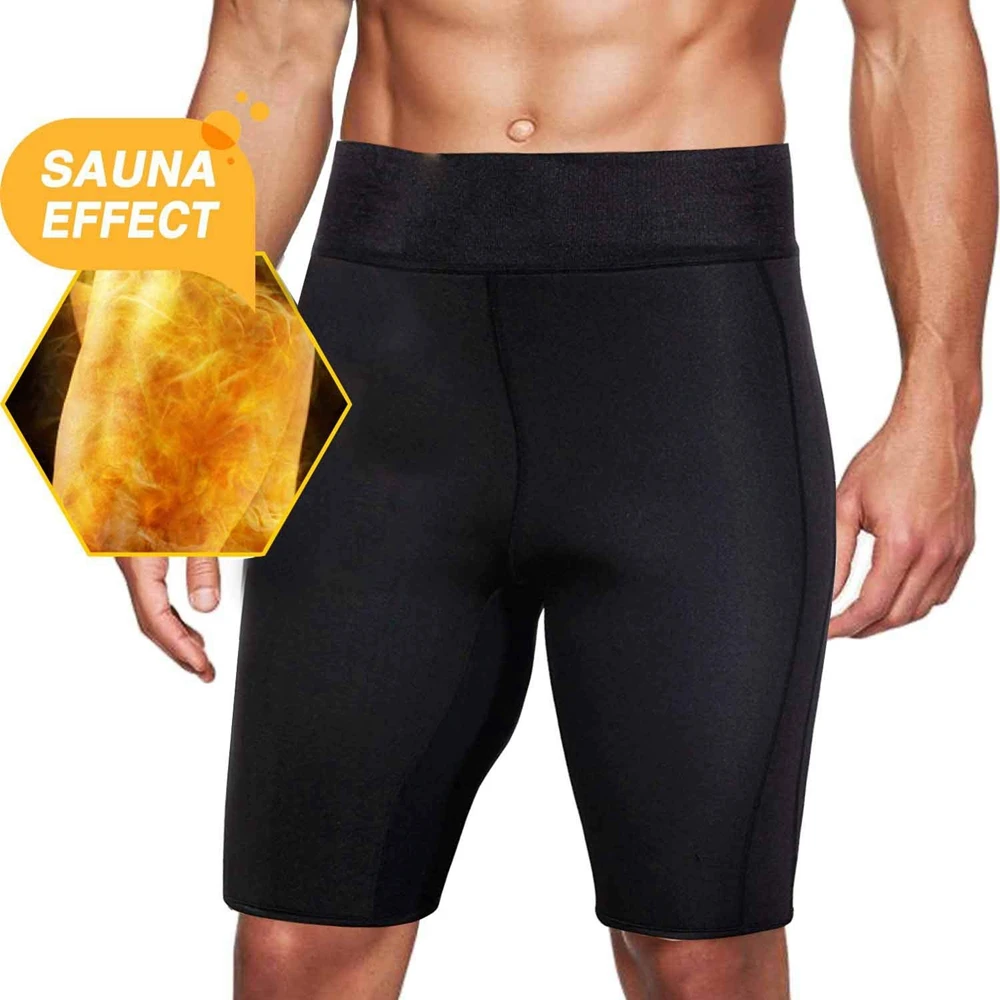 

Men's Weight Loss Slimming Compression Short Pants Neoprene Gym Sport Leggings Shorts Sauna Hot Sweat Thermo Body Shaper Running
