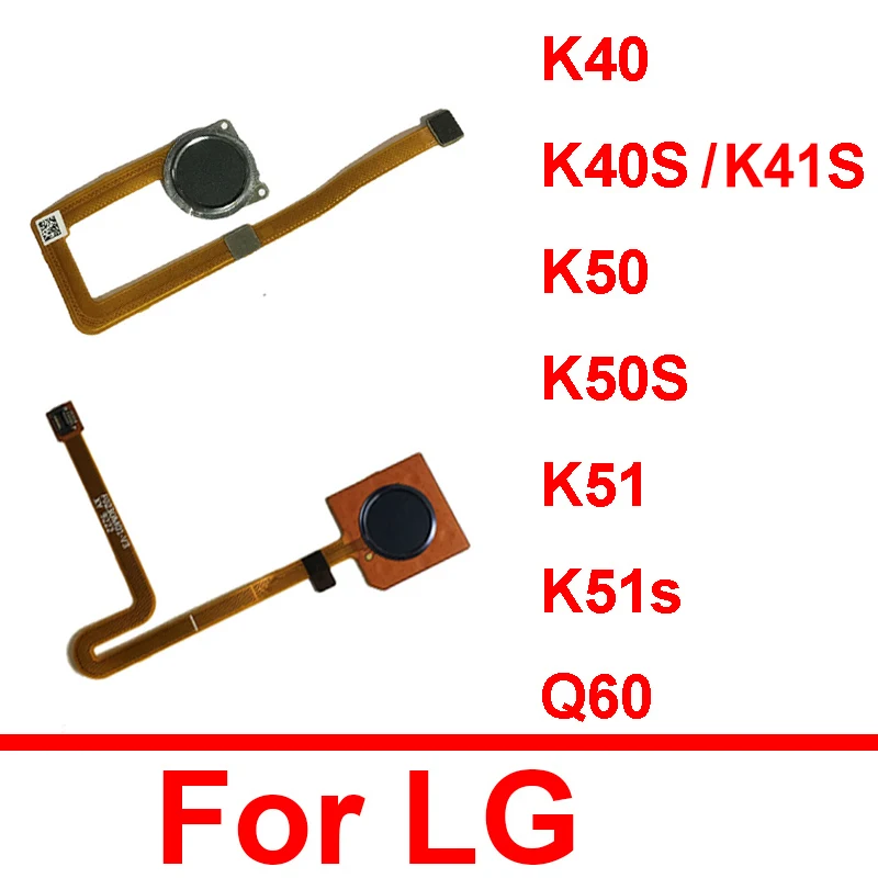 Кнопка Home отпечаток пальца гибкий кабель для LG K40 K40S K41S K50 Q60 K50S K51 K51S считыватель датчика пальца Touch ID гибкий сменный