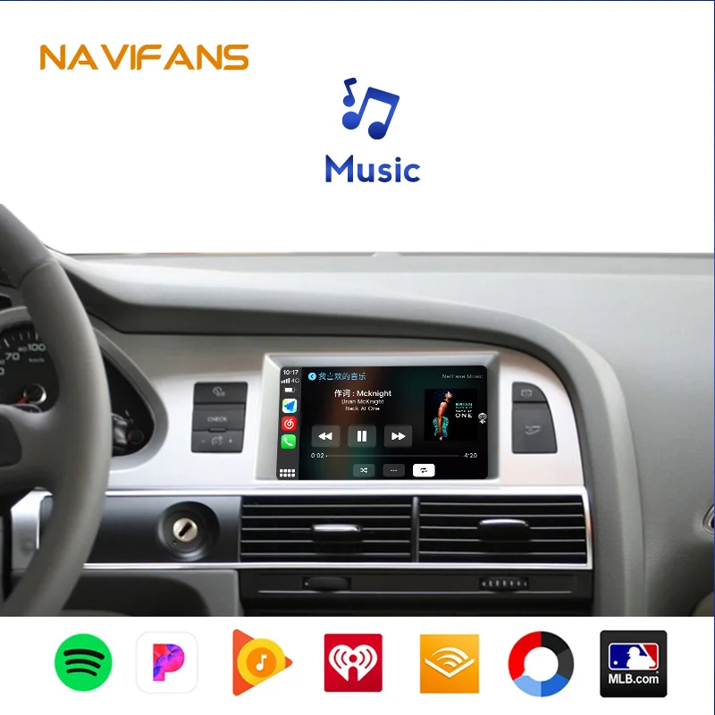 Автомобильный беспроводной мультимедийный плеер Apple CarPlay Android для Audi A6 C6 2009 2010 2011