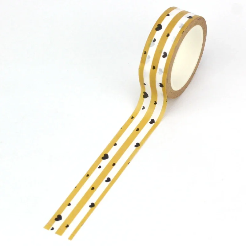 

GREATHOPE WASHI TAPE Полосатая сердцевидная лента для скрапбукинга