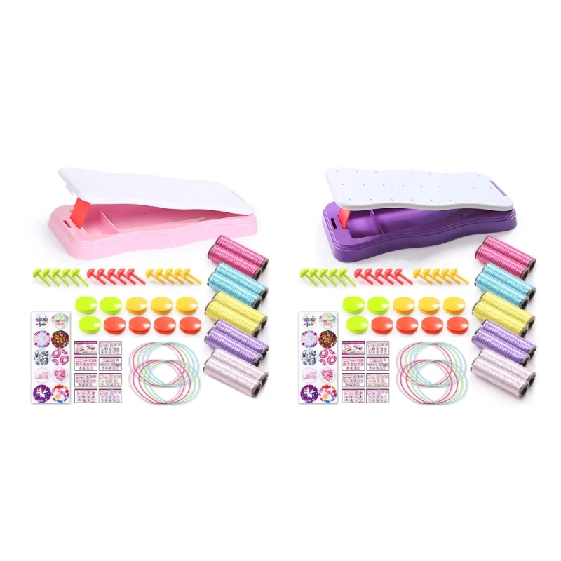 

DIY Bracelet Braiding Kit Colorful Bracelet Kit DIY Jewelry Braided Bracelet and Necklace Cord for Bracelet Craft
