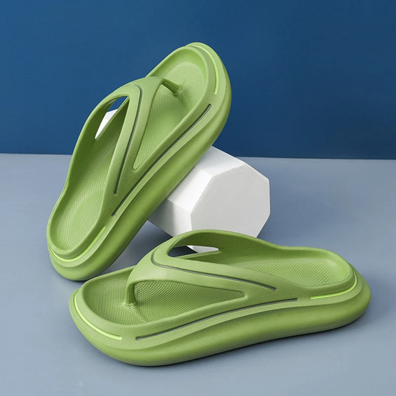 

2023 Foam Pillow Slides Outdoor Beach Sandals Cloud Slipper Thick Sole Thong Slippers Women Platform Flip Flops Summer Shoes