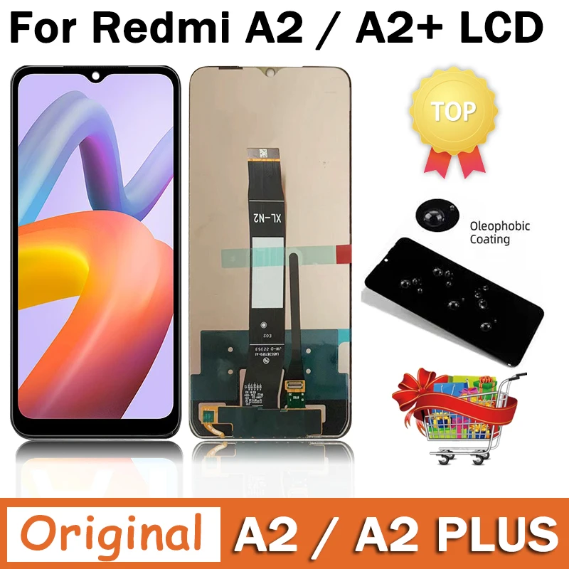 6,52 'оригинальный A2Plus экран для Xiaomi Redmi A2 + ЖК сенсорный экран дигитайзер в сборе для RedmiA2 дисплей с рамкой