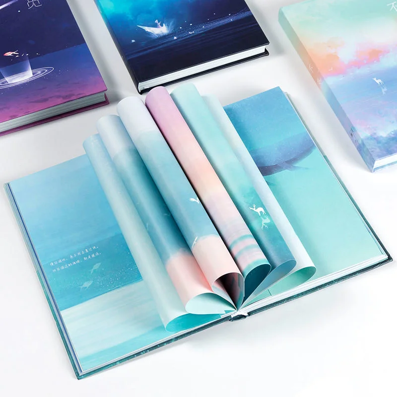 

224 Page Personalized Creative Diary Color Illustration Cute Notebook Student Planner Agenda Notepad Book