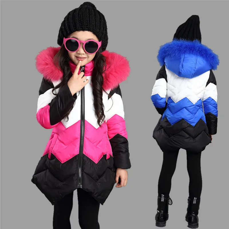 

New Wint Female Children's Clothing Korea's Long And Medium-sized Girls Warm Cotton-Padded Clothes Baby Winter Down