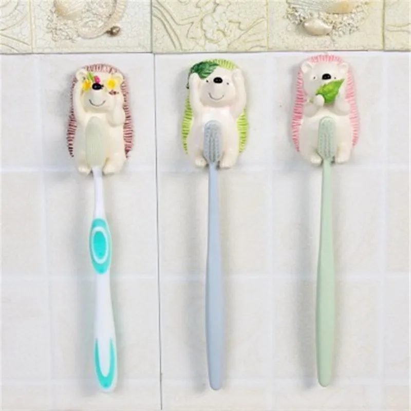 

Креативный милый ежик из смолы, стеллаж для хранения зубных щеток, настенный держатель, вешалка для полотенец в ванную комнату, домашние аксессуары