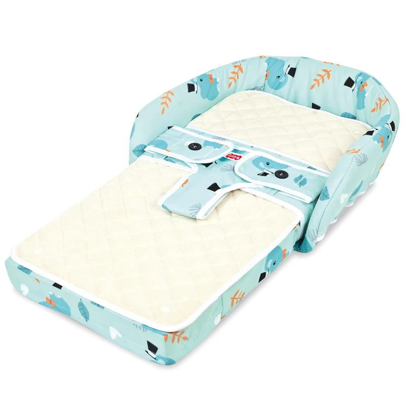 Infant Travel Crib Portable Bed Foldable Newborn Bassinet With Soft Cotton Mattress Baby Lounge Change Booster Seat Dining Chair
