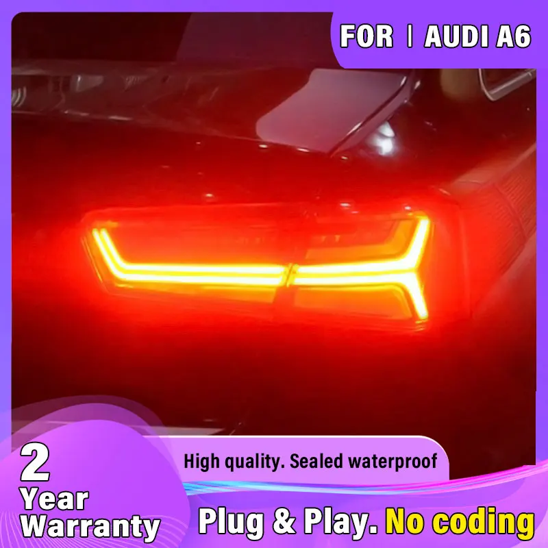 

Автомобильный Стайлинг, задняя фара для Audi A6 светодиодный светодиодная задняя фара в сборе 2012-2016 A6L C7, все светодиодный Dynaimic, задняя фара в сб...
