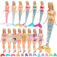 barwa new style 16 pieces doll clothes4 mermaid skirts4 swimsuits3 sandals5 shoes 11 5inch doll kid toys gifts