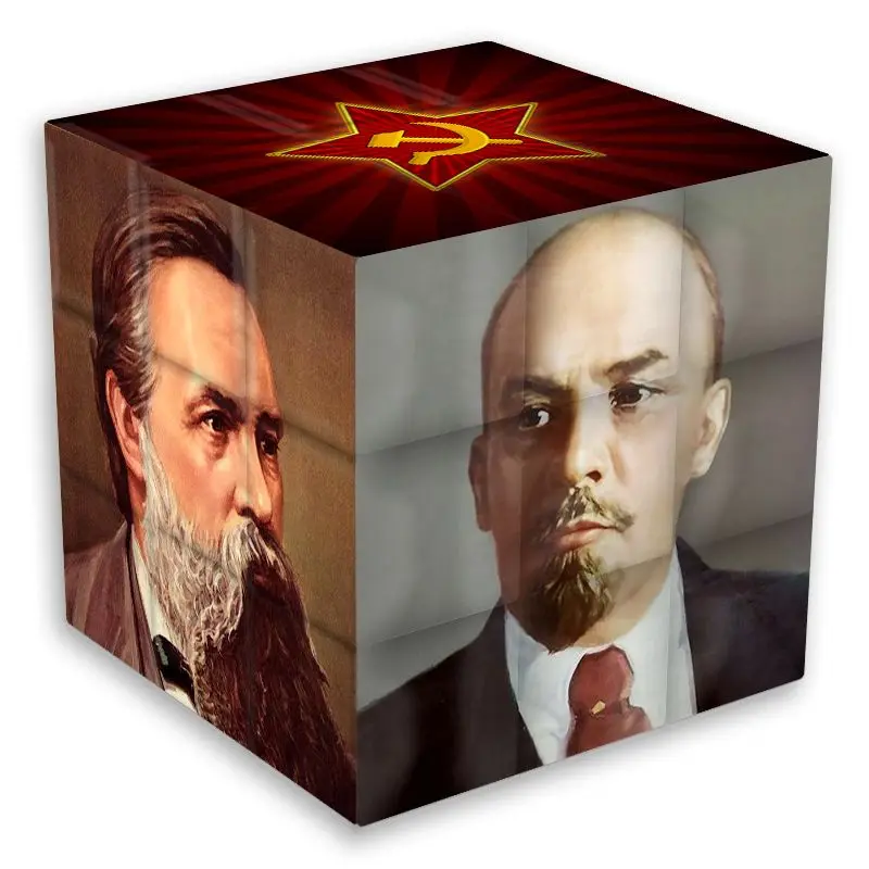 

3x3x3 Marx and Lenin Cubing Classroom Gift Box Cube Speed Professional Magic Cubes Educational Puzzle Toys Hot Fidget Toy