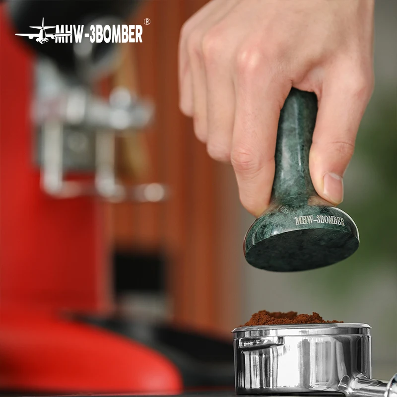 

51/58mm Portafilter Coffee Tamper & Distributor Marble Flat Base Espresso Powder Press Hammer Cafe Accessories Barista Tool