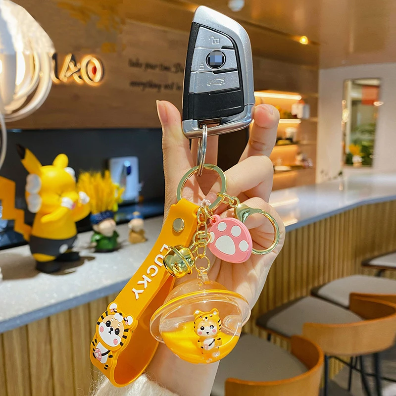 

New 2022 Shiba Inu Doll Ball Keychain Chai Little Rabbit Little Tiger Dragon Cute Key Ring Car Bag Couple Gift