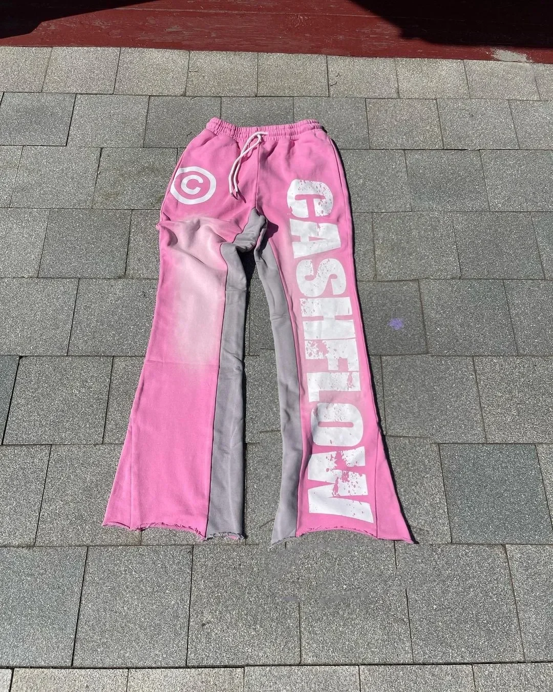 Y2K женские спортивные штаны с принтом на нижней части стрейч уличная одежда