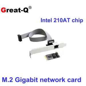 M.2 (B-Key/M-Key) to Gigabit Network Card Desktop 10/100/1000Mbps RJ45 Fast Ethernet Converter Card Intel 210 AT Chip