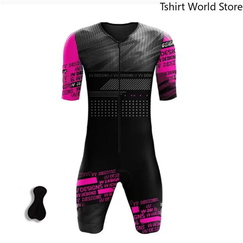 

Custom Sportswear Short Sleeve Digital Sublimated Printing Bicycle Clothes With Special Light Material Shirts Triathlon Jumpsuit