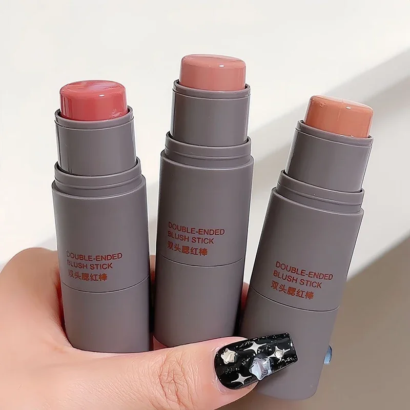 Двухсторонняя губка монохромная пудра румяна для губ и щек двойного