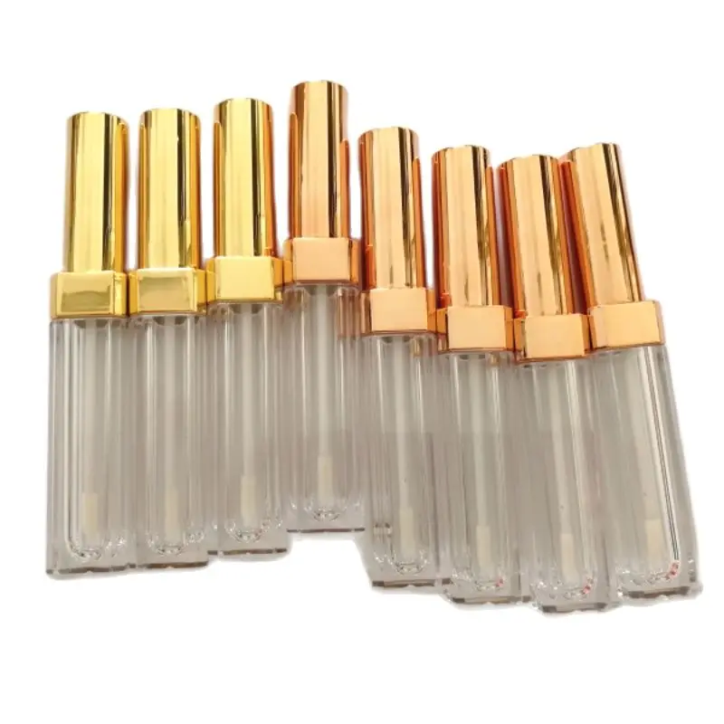 

Wholesale Cosmetics Makeup Lipgloss Packaging Private Label Rose Gold Square Lip Gloss Tubes Lipstick Lipgloss Bottle Container