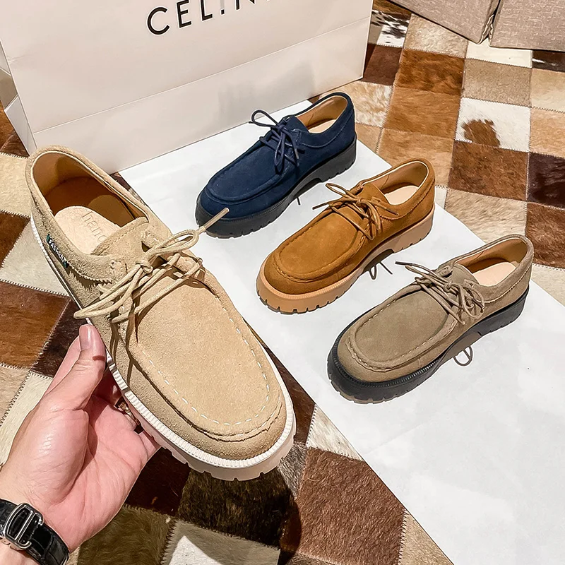 British Style Small Leather Shoes Female 2023 Spring New Leather Everything Retro Love Explosion Thick Sole In The Single Shoes