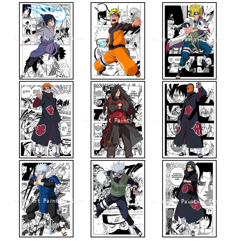 

Japanese Anime Naruto Posters Sasuke Itachi Canvas Painting Wall Art Prints Mural for Living Room Home Decor Pictures