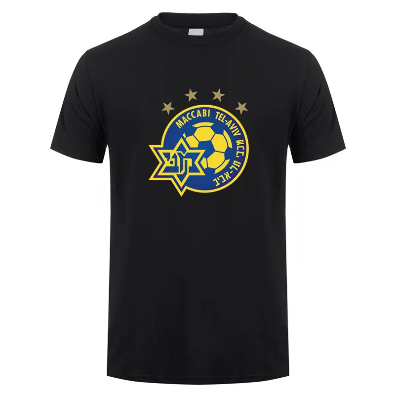 

New Maccabi Tel Aviv Logo Mans T Shirts Tee New Fashion Short Sleeve Maccabi Tel Aviv Tshirt Tops