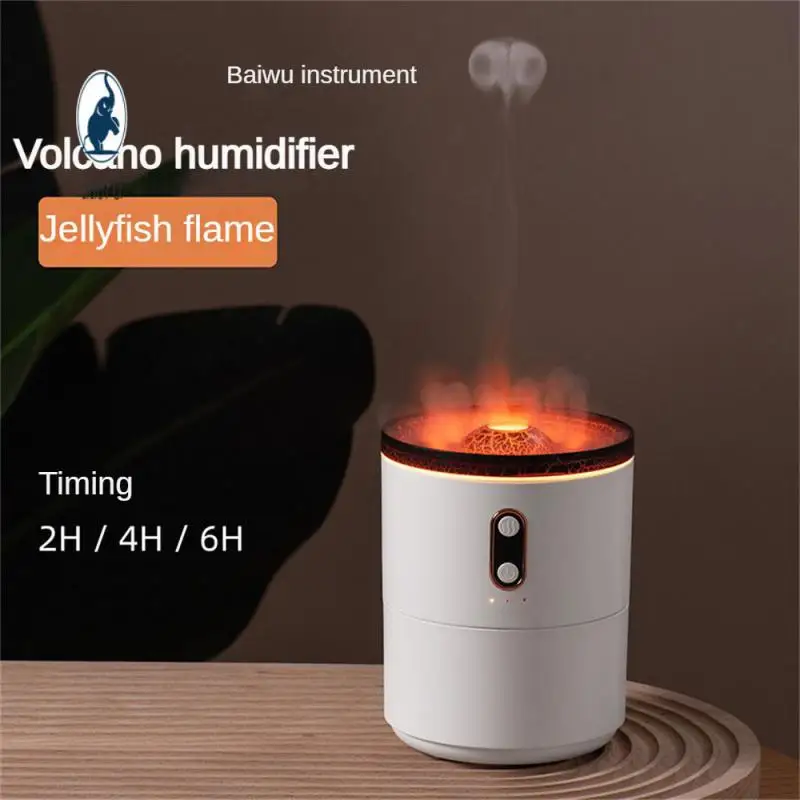 

White Mist Humidifier Two Spray Colors Air Humidifier Household Flame Humidifier Two Light Colors 4w Power Household Products
