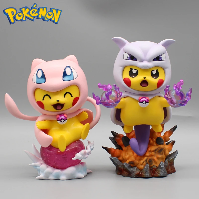 

Pokemon Pikachu Anime Figure Cos Series Kawaii Mew Mewtwo Statue Pvc Action Figurine Collectible Model Toy Decoration Gift
