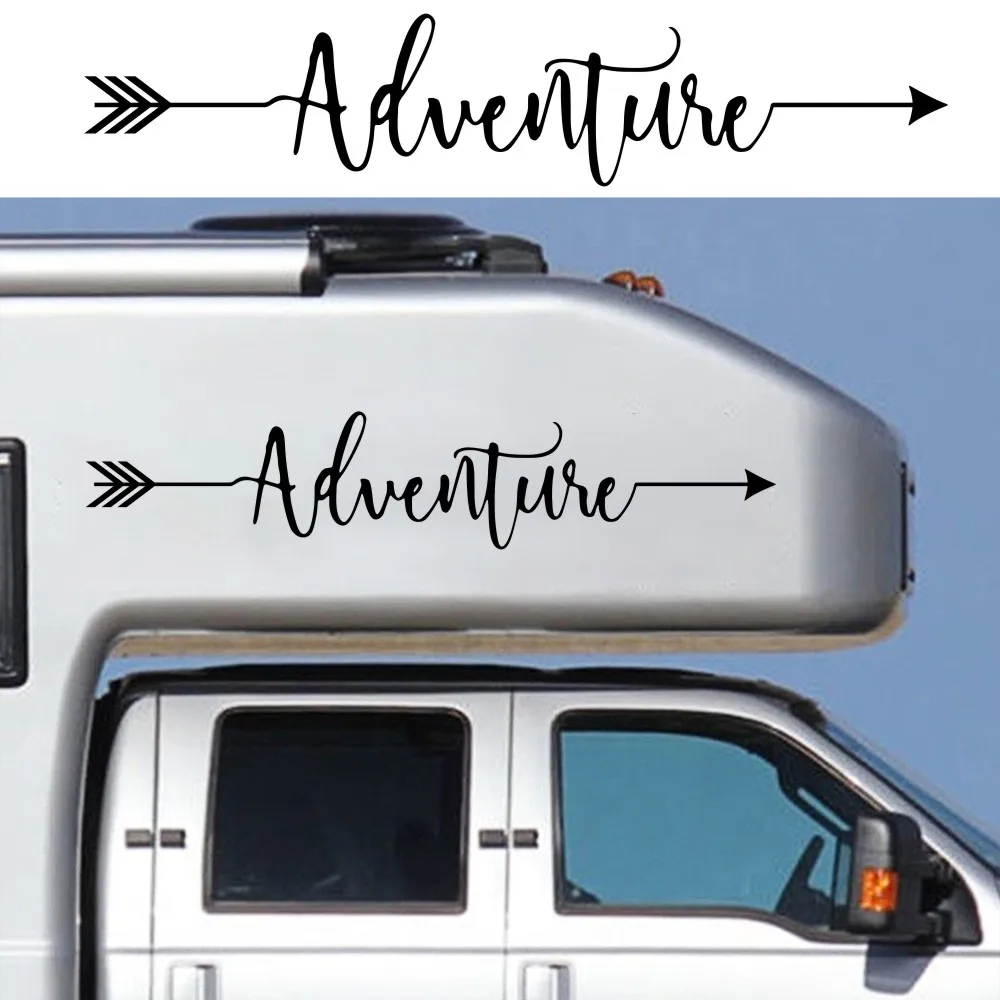 

1PCS Mountain Adventure is car sticker DIY adornment modelling rv camper truck car vinyl hood door waist line accessories