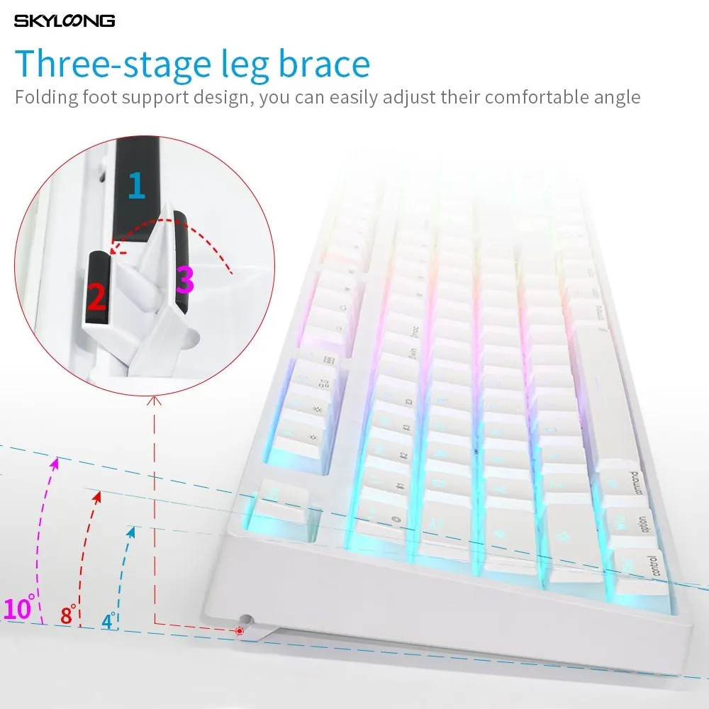 gk108 108 keys usb wired jelly keycap mechanical gaming keyboard rgb backlit mechanical gamer keyboard for desktop tablet laptop free global shipping